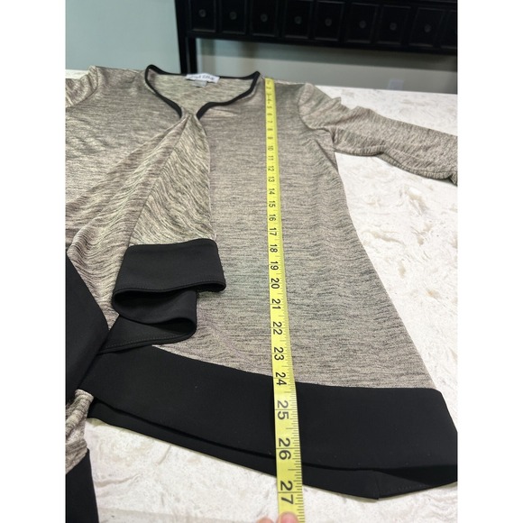 Joseph Ribkoff 8 Waterfall Front Black Brown Tunic Top - Picture 8 of 8